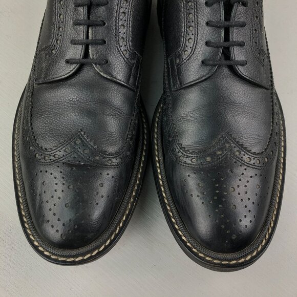 To Boot New York Men\'s Size 9 Adam Derrick Black Leather Wingtip Oxfords ITALY main image 13